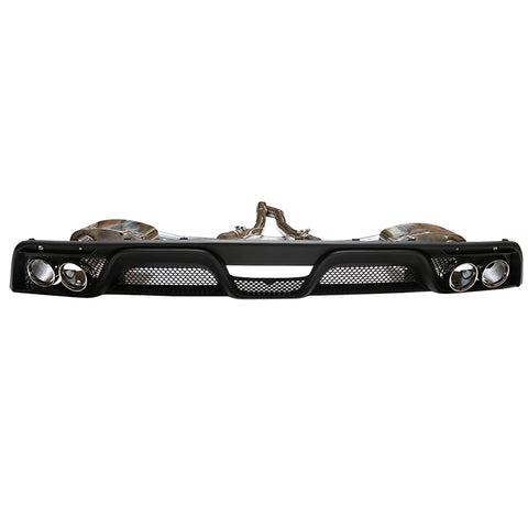 15-17 Mustang EcoBoost Rear PP Diffuser W/ Dual Catback Exhaust Tips Kit