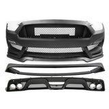 15-17 Mustang GT350 Front Bumper & Rear Diffuser & Dual Exhaust & Trunk Spoiler