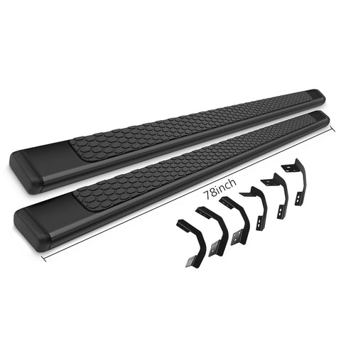 09-18 Dodge Ram Quad Cab 78 inch Ram OE Style Step Bars Running Boards Black