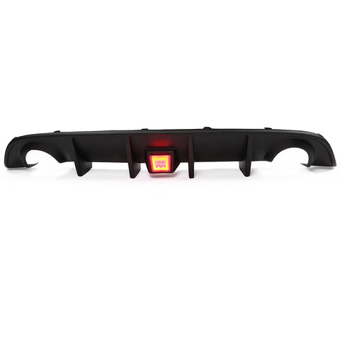 15-20 Dodge Charger SRT Rear Bumper Diffuser Valance W/ LED Brake Light Lamp