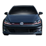 17-19 VW Golf MK7 7.5 GTI Style Front Bumper Cover w/ Fog Lights Grille
