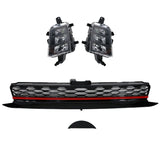 17-19 VW Golf 7.5 GTI Style Front Bumper Cover Kit + Fog Lights + Grille + Side Extensions + Diffuser