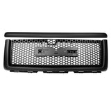 07-13 Sierra 1500 Denali Front Hood Molding + Mesh Upper Grille Matte Black