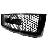 07-13 Sierra 1500 Denali Mesh Front Upper Lower Bumper Grille Gloss Black