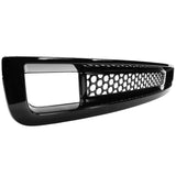 07-13 GMC Sierra 1500 Hood Molding + Upper + Lower Grill Gloss Black