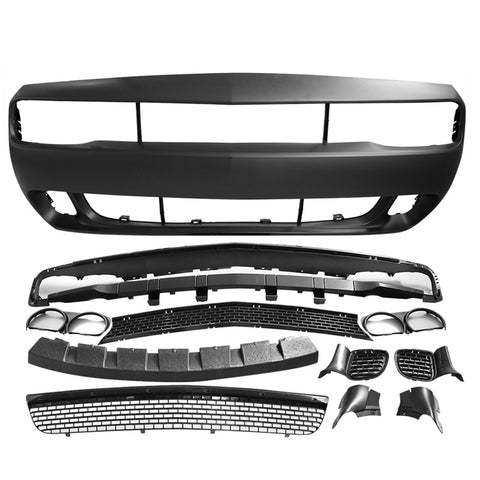 Fits 08-14 Dodge Challenger Front Bumper Cover Conversion w/ Grille - PP