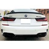 19-20 BMW G20 M Performance M340 Style Rear Bumper Lip Diffuser - Gloss Black