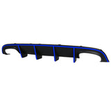15-20 Charger SRT Quad Exhaust Rear Diffuser w/ Reflective Tape - Blue