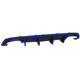 15-20 Charger SRT Quad Exhaust Rear Diffuser w/ Reflective Tape - Blue