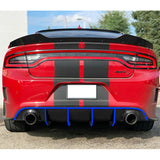 15-20 Dodge Charger SRT Quad Exhaust Rear Diffuser with Reflective Tape
