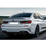 19-20 BMW G20 Rear Bumper Lip Diffuser w/ Round Tip 4 Blade - Gloss Black