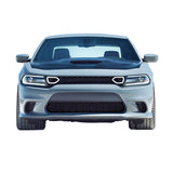 15-19 Dodge Charger Front Bumper Cover + Splitter Guards + Grille w/ Lights