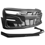 19-21 Chevy Camaro SS Unpainted Front Bumper W/ Gloss Front Lip