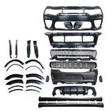 15-20 Dodge Charger Widebody Whole Bodykit Bumpers Side Skirts Fender Flares Diffuser Matte Black