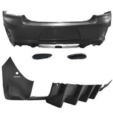 15-22 Dodge Charger Rear Bumper Conversion w/ Rear Diffuser Lip Matte Black