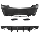 15-22 Dodge Charger Rear Bumper Conversion w/ Rear Diffuser Lip Gloss Black