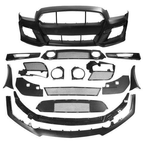 13-14 Ford Mustang Base & GT Front Bumper Cover Replacement PP GT500 Style