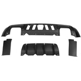15-22 Dodge Challenger IK Style Rear Diffuser+ IK V1 Shark Fin - Matte Black PP