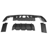 15-22 Dodge Challenger IK Rear Diffuser+ V2 Fin Splitter - Matte Black PP