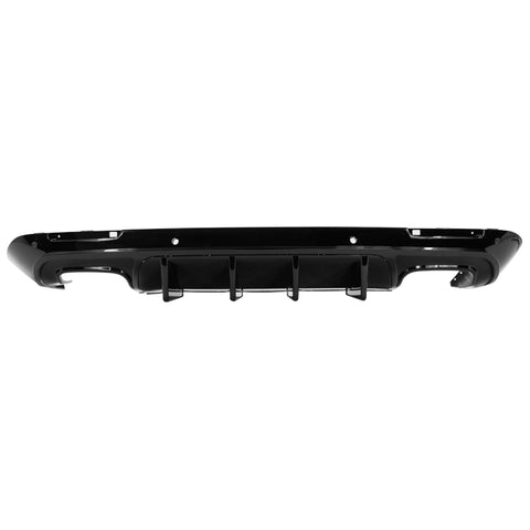 15-22 Dodge Challenger Rear Bumper Diffuser + IK V1 Style Fin - PP Gloss Black