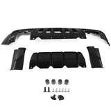 15-22 Dodge Challenger Rear Bumper Diffuser + IK V1 Style Fin - PP Gloss Black