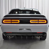 15-22 Dodge Challenger Rear Diffuser Lip w/ IK V2 Style Shark Fin - Gloss Black