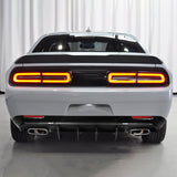 15-22 Dodge Challenger Rear Diffuser IK V2 Shark Fin - Carbon Fiber Print