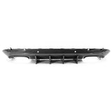 15-22 Dodge Challenger Rear Diffuser Lip IK V4 Style Fin - 4PC Carbon Fiber Print