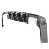 15-22 Dodge Challenger Rear Diffuser Lip IK V4 Style Fin - 4PC Carbon Fiber Print