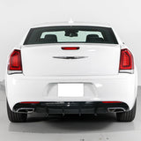 15-22 Chrysler 300 IK V2 Style Rear Diffuser Shark Fin - Gloss Black PP 2PC