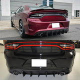 15-22 Dodge Charger IK V1 Style Rear Bumper Diffuser - PP Matte Black 2PCS