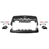 08-14 Dodge Challenger Front Bumper Rear Bumper (2015+ SRT Hellcat Style) + V1 Diffuser