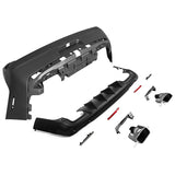 08-14 Dodge Challenger Front Bumper Rear Bumper Cover + Hellcat Lip + V1 Diffuser