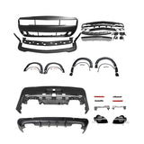 08-14 Dodge Challenger Front Bumper w/ Lip + Rear Bumper w/ V2 Diffuser + Hellcat Fender Flare