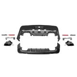 08-14 Dodge Challenger Front Bumper Rear Bumper (2015+ SRT Hellcat Style) + V3 Diffuser
