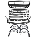 08-14 Dodge Challenger Front Bumper w/ Lip + Rear Bumper w/ V3 Diffuser + Hellcat Fender Flare