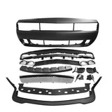 08-14 Dodge Challenger Front Bumper Rear Bumper Cover + Hellcat Lip + V3 Diffuser