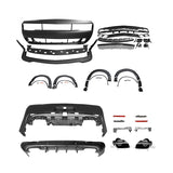 08-14 Dodge Challenger Front Bumper w/ Lip + Rear Bumper w/ V4 Diffuser + Hellcat Fender Flare