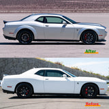 08-14 Dodge Challenger Front Bumper w/ Lip + Rear Bumper w/ V4 Diffuser + Hellcat Fender Flare