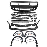 08-14 Dodge Challenger Front Bumper w/ Lip + Rear Bumper w/ V4 Diffuser + Hellcat Fender Flare