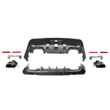 08-14 Dodge Challenger Front Bumper Rear Bumper Cover + Hellcat Lip + V4 Diffuser