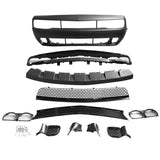 08-14 Dodge Challenger Front Bumper w/ Lip + Rear Bumper w/ V4 Diffuser + Demon Fender Flare