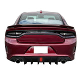 15-23 Dodge Charger IK V4 Rear Diffuser w/ LED Light - Carbon Fiber Print PP