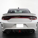 15-23 Dodge Charger IK V4 Style Rear Diffuser w/ LED Light - Matte Black PP