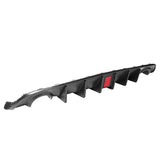 15-23 Dodge Charger IK V4 Style Rear Diffuser w/ LED Light - Matte Black PP