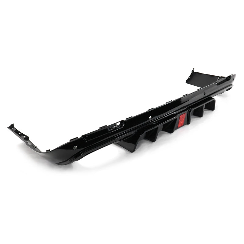 15-23 Dodge Challenger IK V6 Rear Diffuser Lip w/ LED Light - Gloss Bl ...