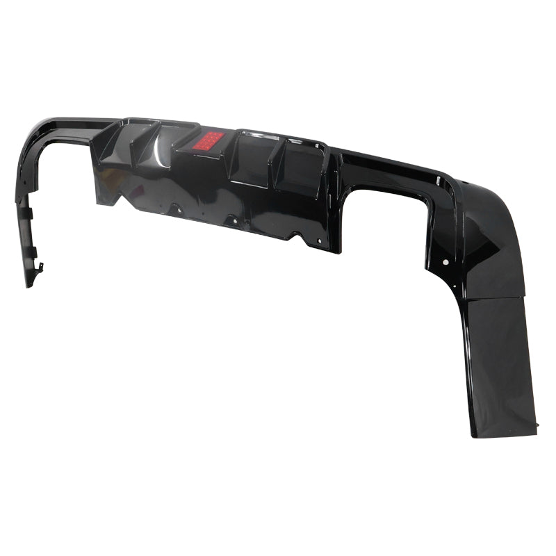 15-23 Dodge Challenger IK V6 Rear Diffuser Lip w/ LED Light - Gloss Bl ...