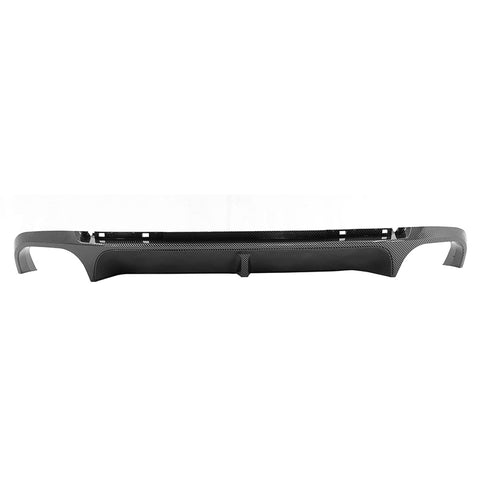 13-14 Ford Mustang GT500 Rear Diffuser Lip W/ V1 Fin - Carbon Fiber Print PP