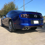 13-14 Ford Mustang GT500 Rear Diffuser Lip W/ V1 Fin - Carbon Fiber Print PP