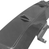 13-14 Ford Mustang GT500 Rear Diffuser Lip W/ V1 Fin - Carbon Fiber Print PP